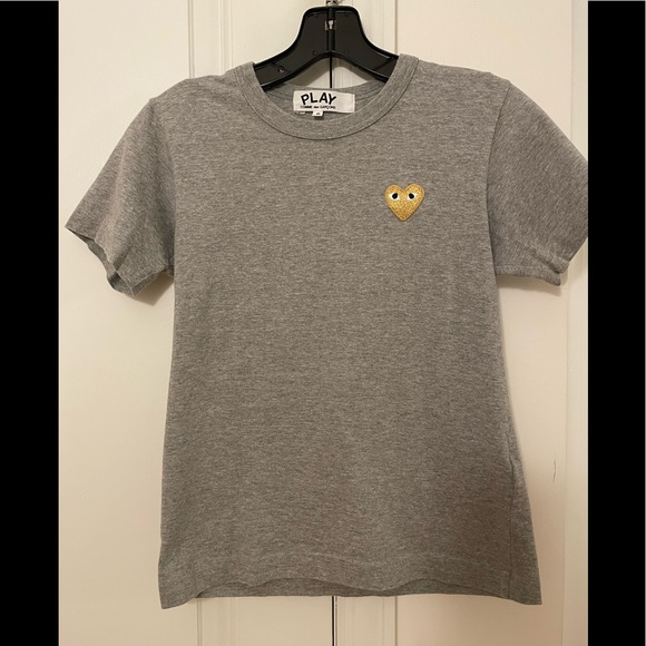 Comme des Garcon PLAY gold heart tshirt / grey - Picture 2 of 8